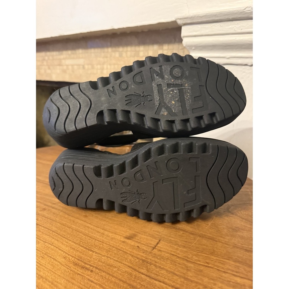 Fly London Yake Women's Sandal EU 41 Black Ankle Strap Open Toe EUC - Picture 6 of 7